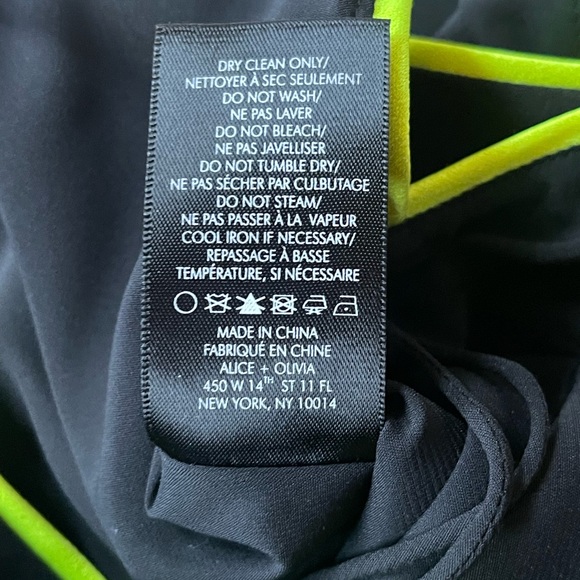 Alice + Olivia Jeri Black Neon Green Piped Jumpsuit | Sleeveless V-Neck Size 2 - Picture 6 of 13